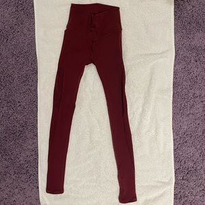 Red Lululemon leggings